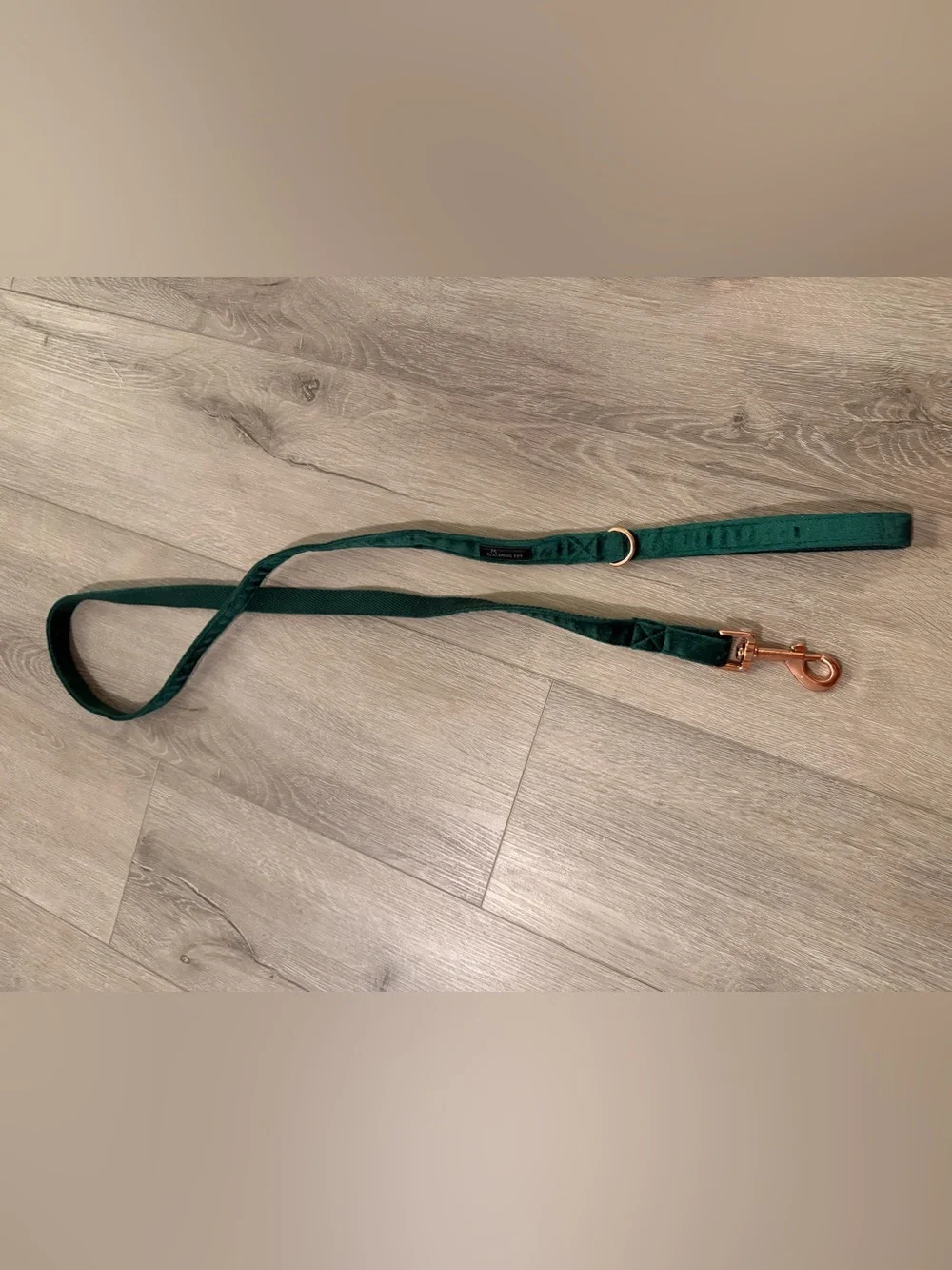 NWOT Aring Pet Emerald Green Velvet Dog Collar & Leash Set